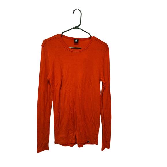 Macpac Men's Lyell 180 Merino Long Sleeve T-Shirt Orange Size Large - Picture 1 of 5